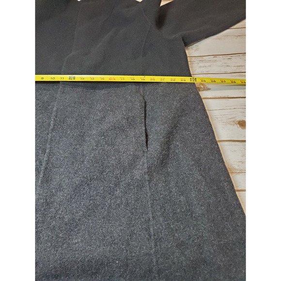 EILEEN FISHER Womens 2X Jacket Black Wool Blend Coat Plus Size Colorblock - Picture 6 of 12